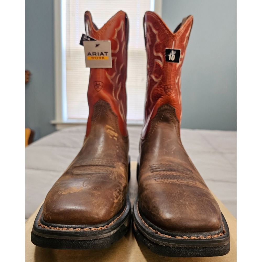 Ariat® (Men's 10 D) WorkHog™ ATS® Max Square-Toe Work Boot in Dark Earth - $220 - Picture 3 of 12